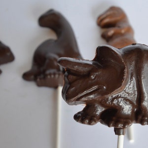 Chocolate Dinosaur Lollipops 12, Chocolate Dinosaur, Chocolate Dinosaur Favors, Dinosaur Party Chocolates, Dinosaur Chocolate Candy, Candy image 4