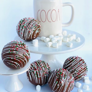 Set of 4 Large Hot Chocolate Bombs, Baby Shower, Chocolate Bombs, Cocoa Bombs Marshmallows, Large Hot Cocoa bombs for Kids