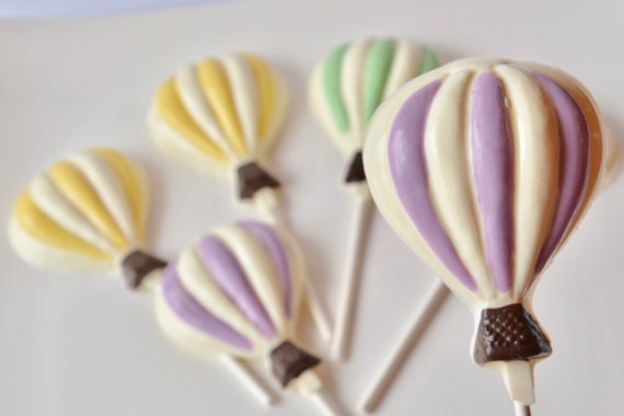 Chocolate Balloon Lollipops (12), Chocolate Hot Air Balloon, Chocolate, Chocolate Balloon Suckers, Chocolate Balloon Festival, Balloon Favor Il_570xn