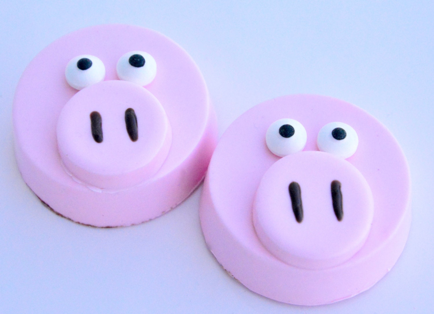 Pig Chocolate Covered Oreos 12 Peppa Pig Favors Pig Etsy