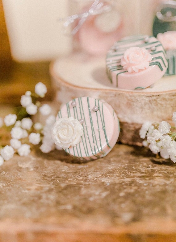 12-pink Chocolate Cake Pucks for Birthday Party Favors/gift/wedding Favor 