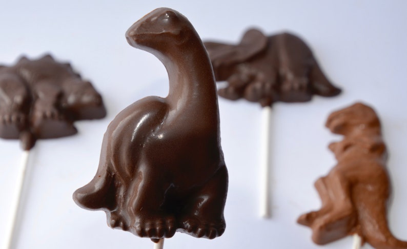 Chocolate Dinosaur Lollipops 12, Chocolate Dinosaur, Chocolate Dinosaur Favors, Dinosaur Party Chocolates, Dinosaur Chocolate Candy, Candy image 6