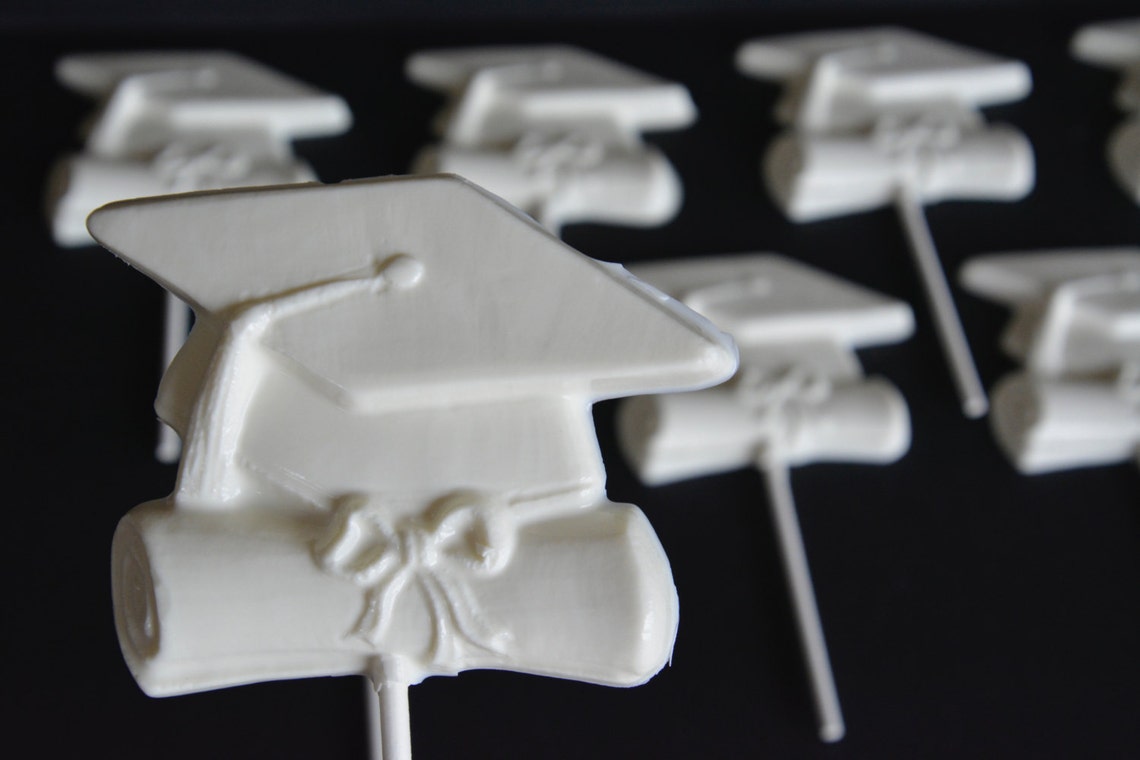 Graduation Chocolate Lollipop 12 Chocolate Graduation Etsy