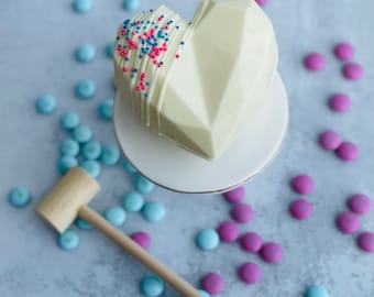 Breakable Chocolate Heart Gender Reveal, Heart Chocolate, Gender Reveal Party, Wedding, Birthday, Engagement Gift, Gender Reveal Ideas