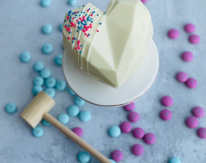 Breakable Chocolate Heart Gender Reveal, Heart Chocolate, Gender Reveal Party, Wedding, Birthday, Engagement Gift, Gender Reveal Ideas