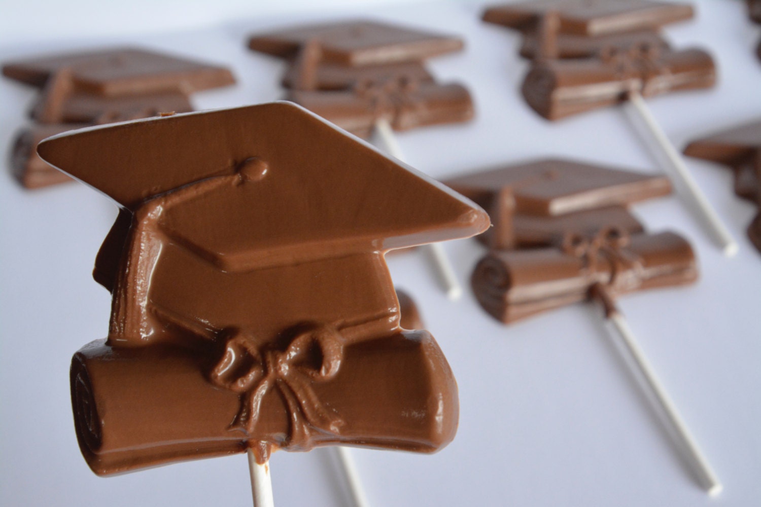 Graduation Chocolate Lollipop 12 Chocolate Graduation Etsy