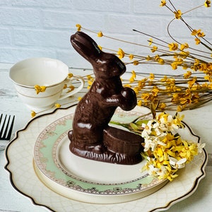 Solid Chocolate Easter Bunny with Egg (Set of 2)