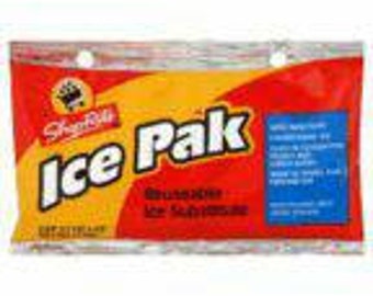 Ice Pack en geïsoleerd zakje voor koude verzending.