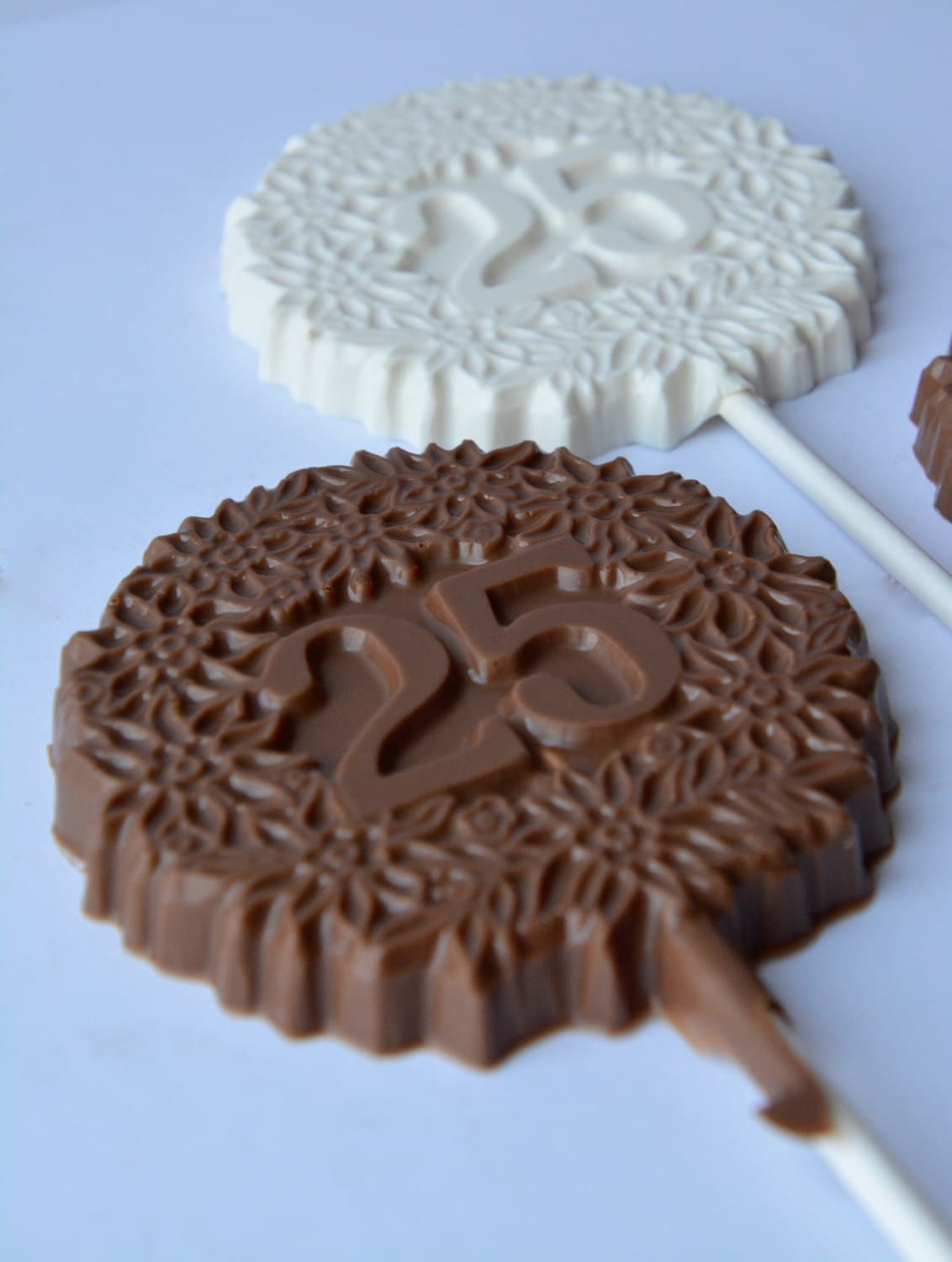 Number 25 Pops (12), Chocolate 25th Favors, 25 Birthday Favors, 25 ...