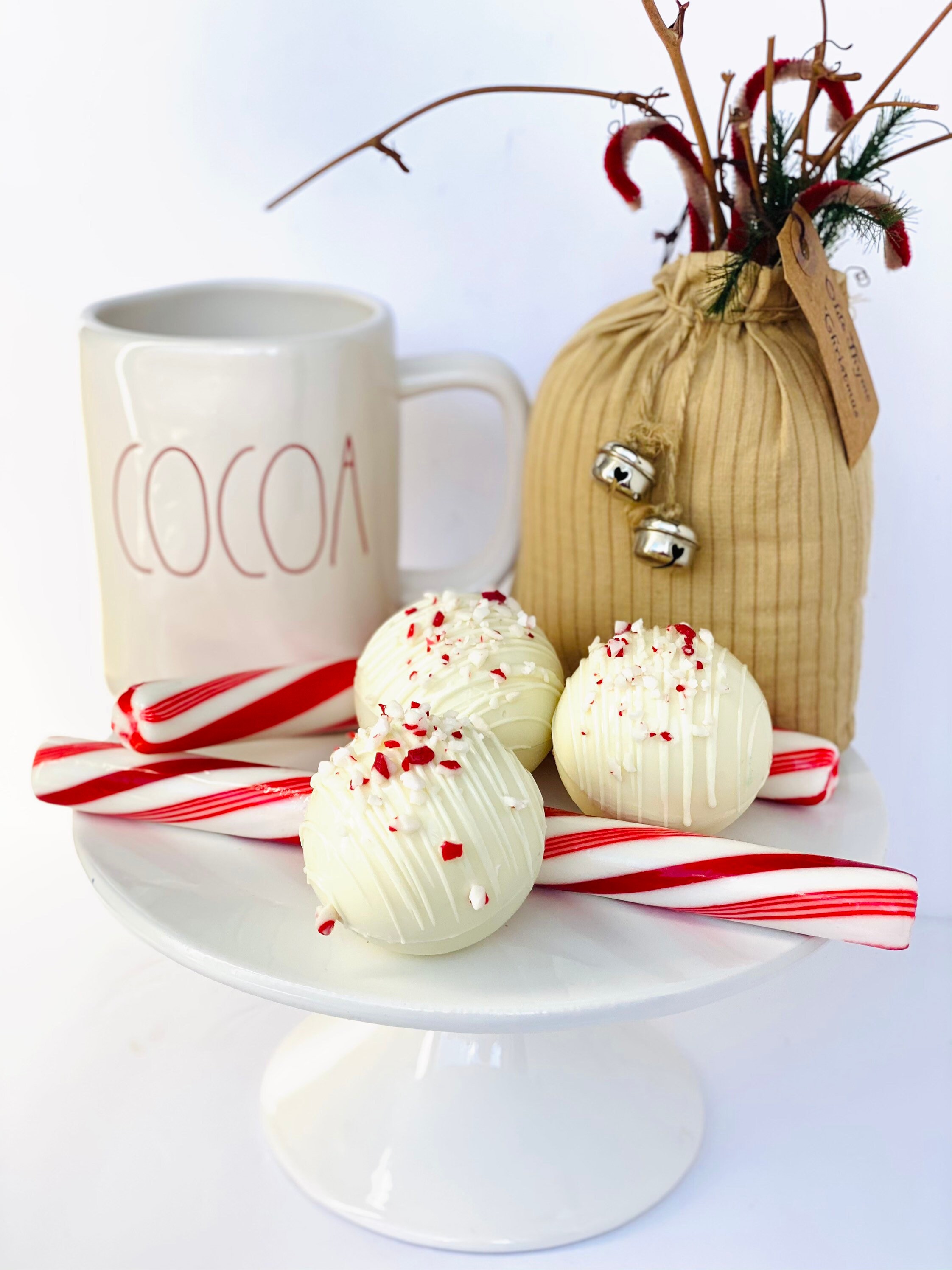 Set of 4 Hot Chocolate Peppermint Bomb, Chocolate Bombs, Cocoa Bombs ...