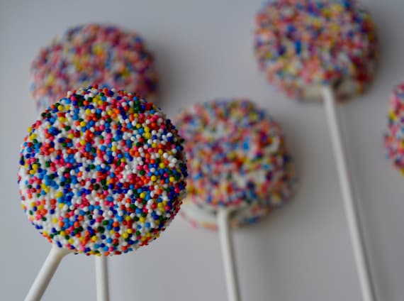 Chocolate Dipped Cookie (12), Birthday Chocolate Lollipops, Chocolate Birthday Favors, Chocolate Baby Shower Favors, Chocolate, Candy Il_570xn