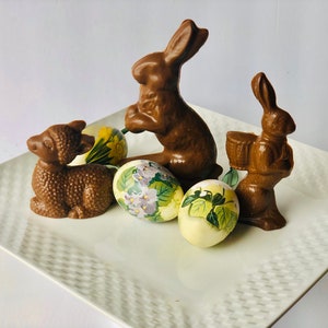 Easter Bunny, Easter Basket, chocolate Bunny, Easter Bunny, Easter Candy, Chocolate Lamb, Easter Lamb (Two of each item)