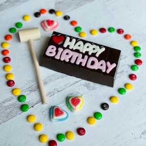 Breakable Happy Birthday, Happy Birthday Gift, Personalized Birthday, Birthday Gifts for Her, Birthday Card, Personalized Gift, Chocolate