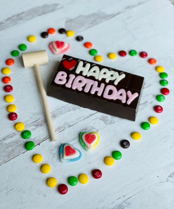 Breakable Happy Birthday, Happy Birthday Gift, Personalized Birthday, Birthday Gifts for Her, Birthday Card, Personalized Gift, Chocolate Il_570xn