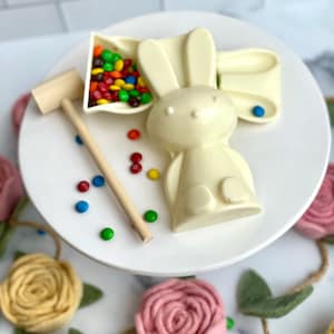 Breakable Easter Bunny Chocolates, Baby Shower Favor, First Birthday, Easter Basket, Chocolate Bunny,  Easter Candy, Easter Treat, Long Ears