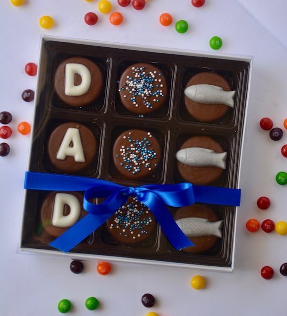 Father Day Chocolate Covered Oreo Cookies (9), Fishing Gift, Dad Fishing, Personalized Gift, Father's Gift, Gift Box, Father's Day Chocolate Il_570xn