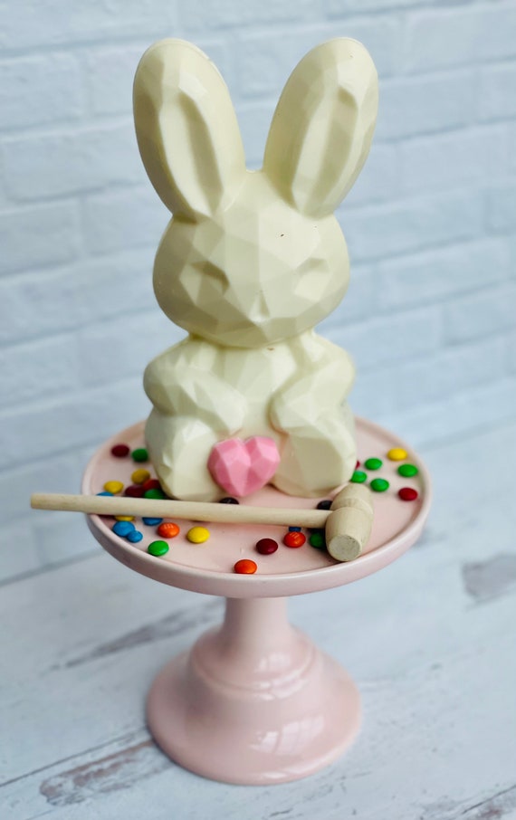 Large Chocolate Breakable Bunny, Bunny rabbit, Easter Basket, Easter