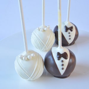 Wedding, Wedding Favors, Bride Groom Cake Pops, Bridal Shower favors, Party Favors, Bridal Shower, Wedding Ideas, Wedding Gift, Engagement image 3
