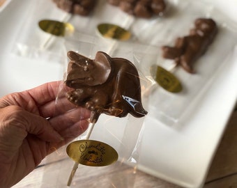 Chocolate Dinosaur Lollipops (12), Chocolate Dinosaur, Chocolate Dinosaur Favors, Dinosaur Party Chocolates, Dinosaur Chocolate Candy, Candy