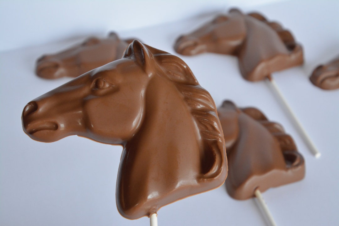 Chocolate Horse Lollipop 12,horse Party Favors, Chocolate, Equestrian