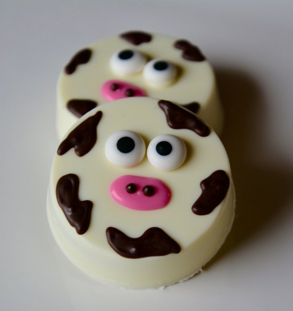 Chocolate Cow Favors (12), Cow Cookies, Cow Chocolates, Farm Party, John Deere, 4H, Cows, Chocolate Cow Oreos, Candy Buffet, Chocolate Il_570xn