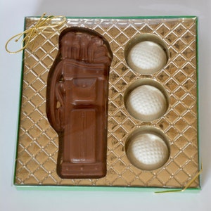 Chocolate Golf, Chocolate Golf Gift, Retirement Chocolate, Golfing Chocolates, Chocolate Father&#39;s Day, Chocolate Husband Gift, Chocolate Dad
