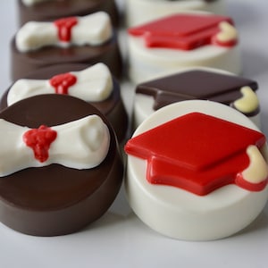 Galletas de graduación de chocolate (12), galleta de chocolate de graduación, chocolate diploma, favores de graduación de chocolate, graduación escolar, dulces