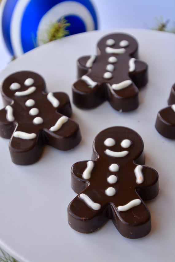 Gingerbread Man Cookies, Cookies for Santa, Chocolate, Cookie Plate, Chocolate Cookies, Winter, Chocolate, Christmas Gift Ideas, Santa Claus Il_570xn