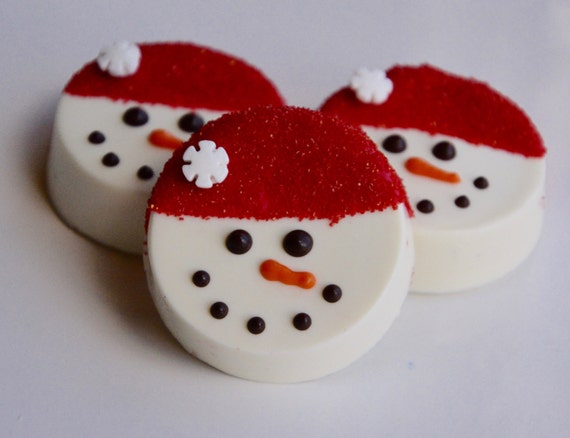 Chocolate Covered Oreo Snowman (12), Christmas Candy, Chocolate Gifts, Chocolate Snowmen, Chocolate Candy,Cookie, Chocolate Cookie,Chocolate Il_570xn