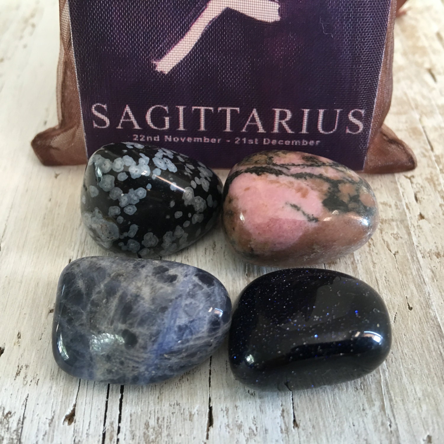 SAGITTARIUS Zodiac Stone Set Horoscope Zodiac Kit Crystal Etsy