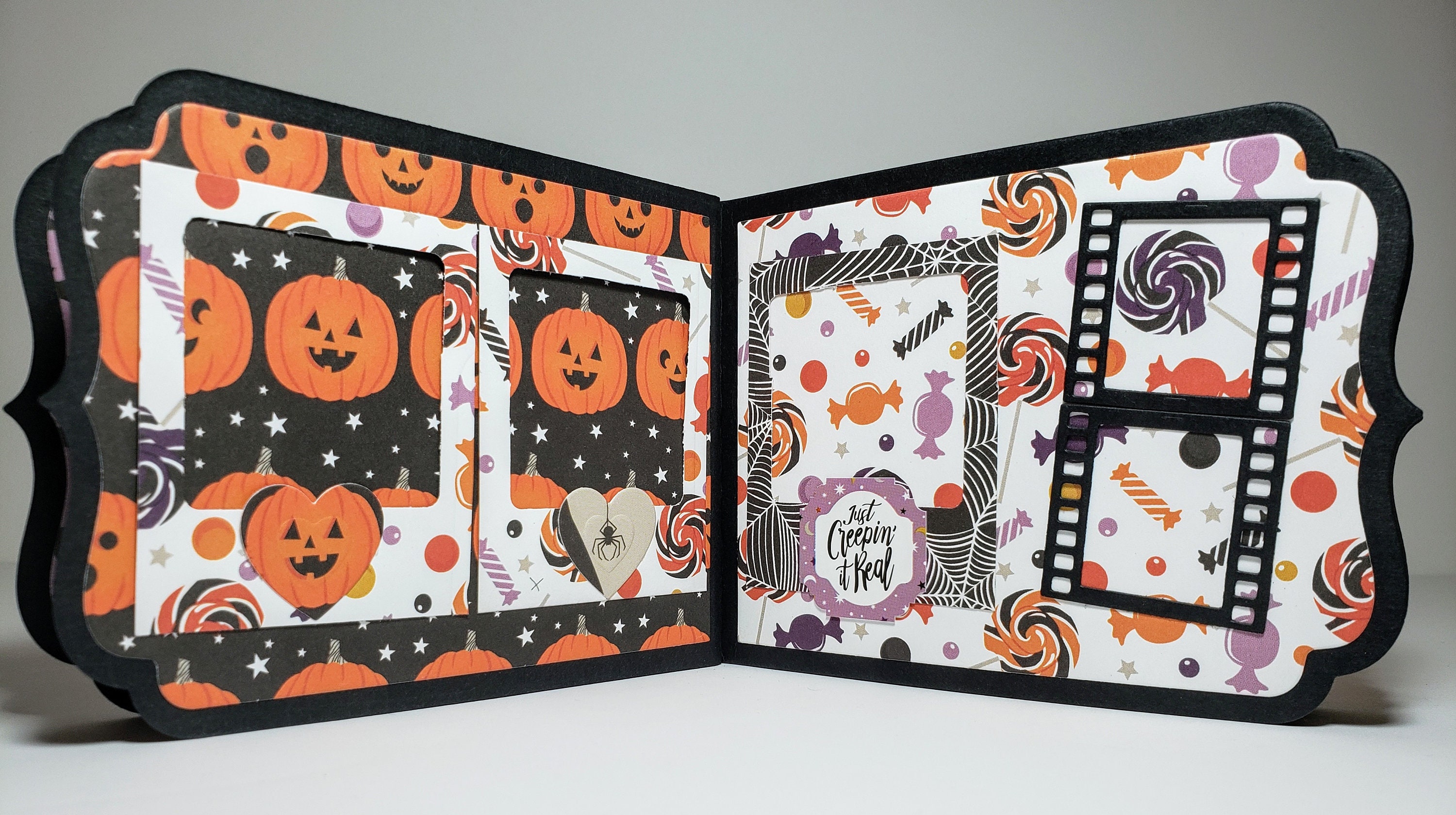 Halloween Mini Album, Halloween Scrapbook, Halloween Photo Book, 4x6 ...