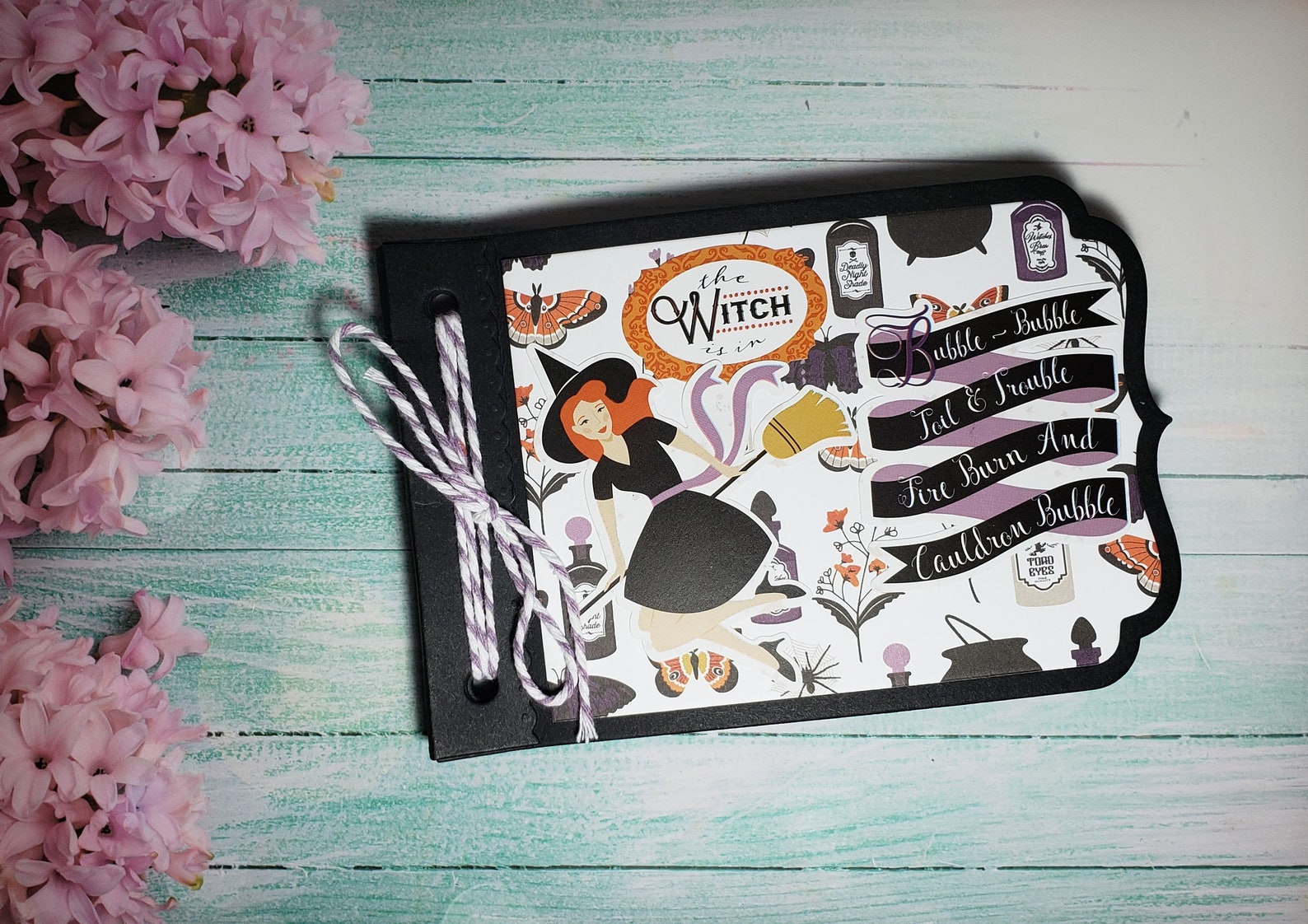 Halloween Mini Album, Halloween Scrapbook, Halloween Photo Book, 4x6 ...