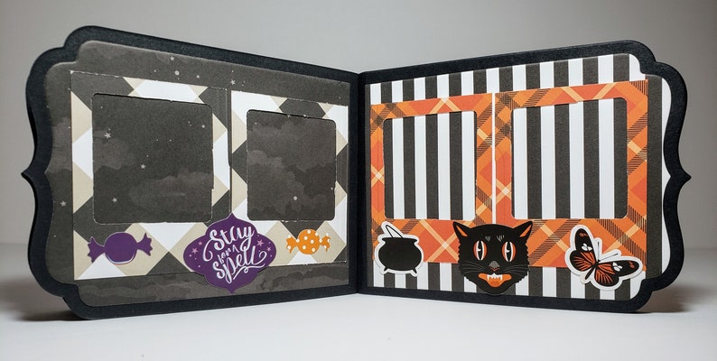 Halloween Mini Album, Halloween Scrapbook, Halloween Photo Book, 4x6 ...