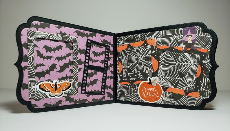 Halloween Mini Album, Halloween Scrapbook, Halloween Photo Book, 4x6 ...