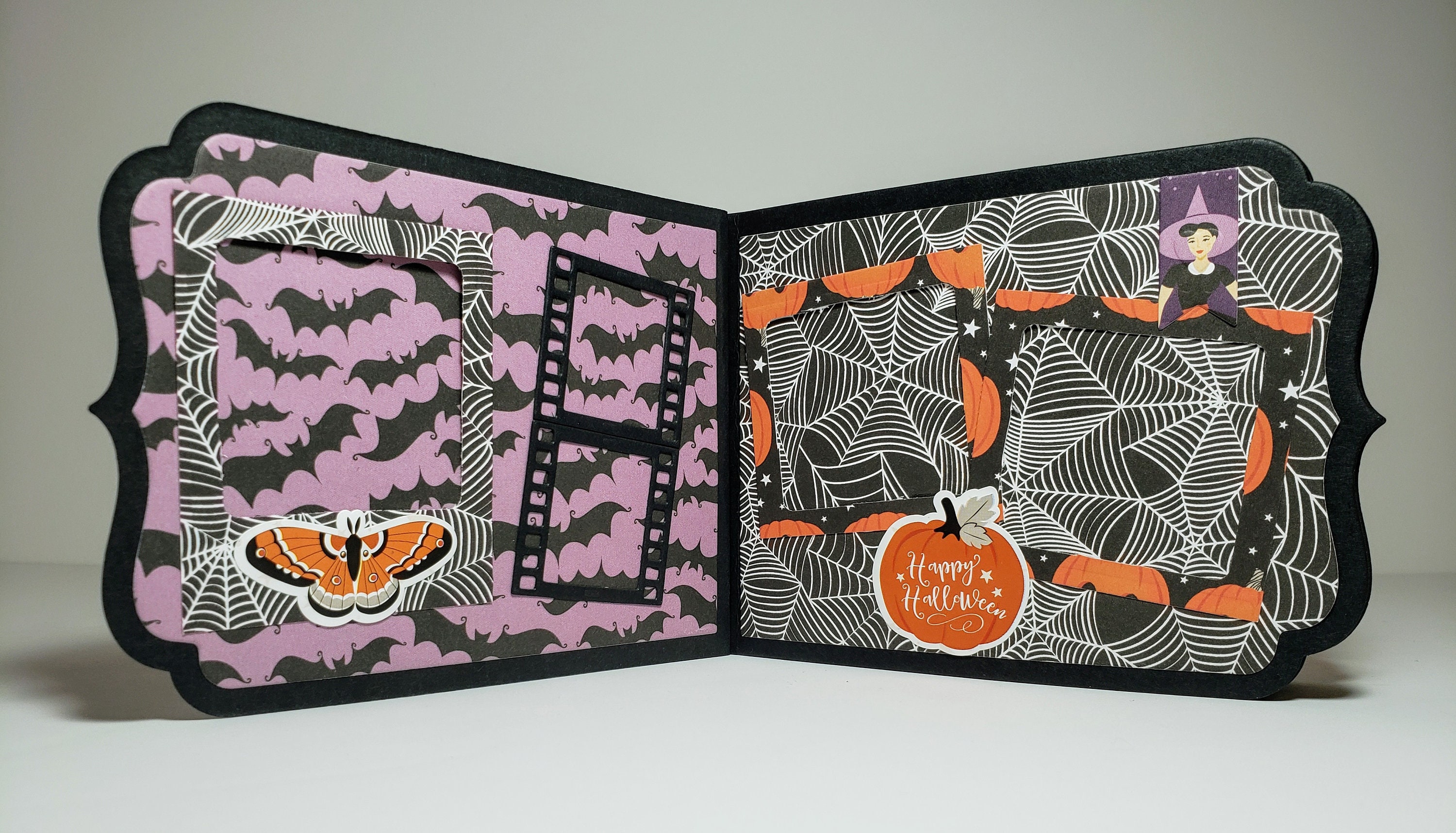 Halloween Mini Album, Halloween Scrapbook, Halloween Photo Book, 4x6 ...