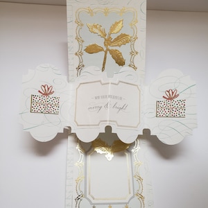 Tarjeta emergente de Navidad, tarjeta giratoria y pop de Navidad, tarjeta dimensional 3D de temporada, tarjeta navideña, tarjeta de Navidad hecha a mano