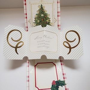 Tarjeta emergente de Navidad, tarjeta giratoria y pop de Navidad, tarjeta dimensional 3D de temporada, tarjeta navideña, tarjeta de Navidad hecha a mano
