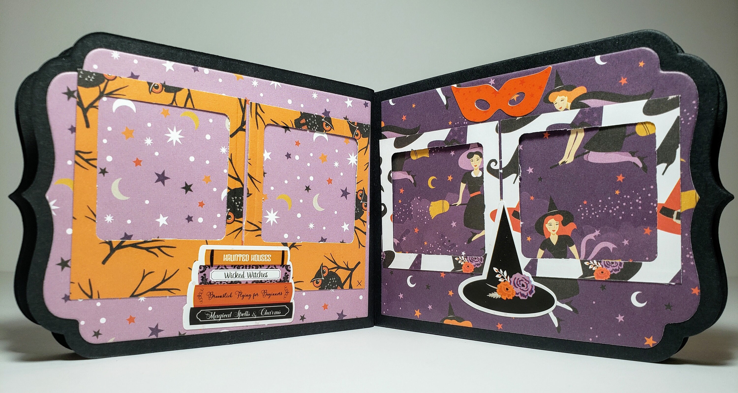 Halloween Mini Album, Halloween Scrapbook, Halloween Photo Book, 4x6 ...