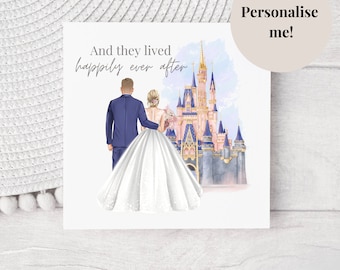 Personalised Wedding Castle Greeting Card | Custom | Special Occassion | Bride & Groom