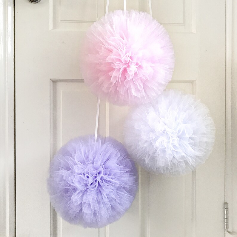 Nursery Pom Poms Hanging Pom Poms Nursery Decor Nursery Etsy