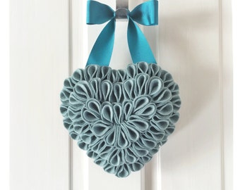 Hanging heart - Heart Wreath - Heart Accessories - Heart Wall Hangings - Rustic Home Accessories - Thank You Gift - Green Accessories