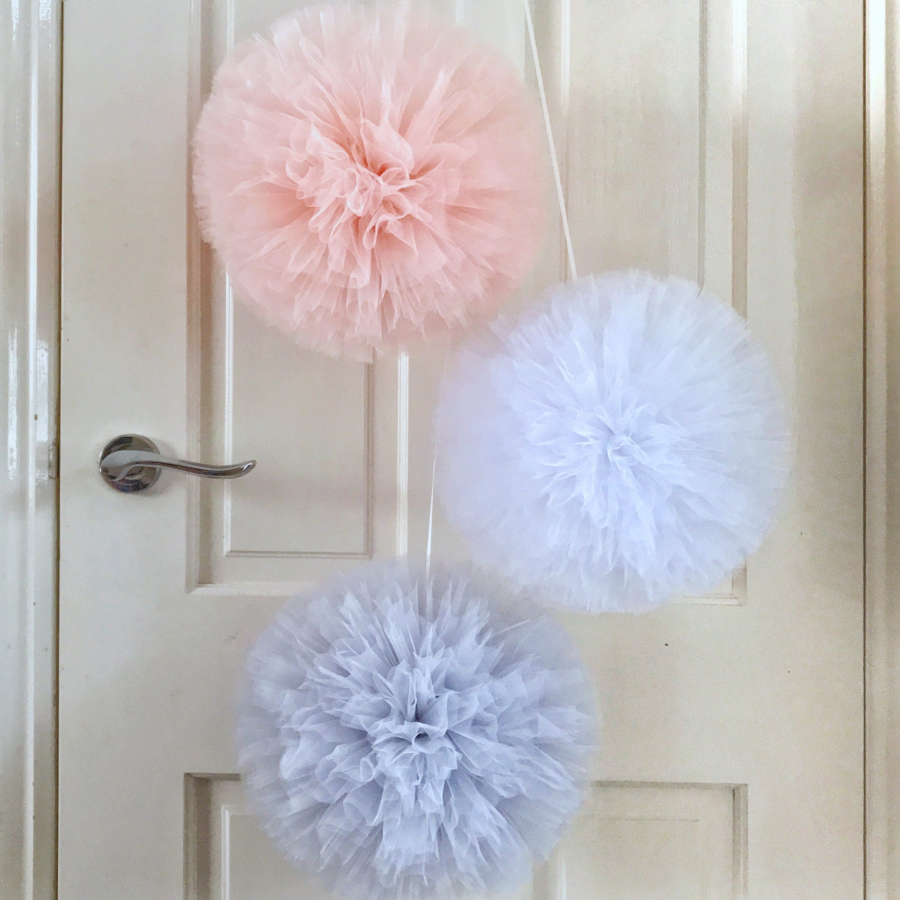 Nursery Pom Poms Hanging Pom Poms Nursery Decor Nursery Etsy