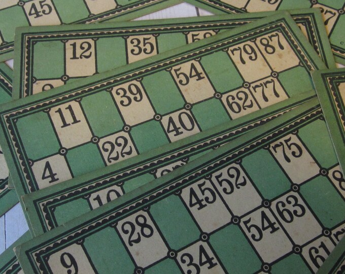Vintage Lotto Game Board Playing Cards Scrapbooking Lot Etsy