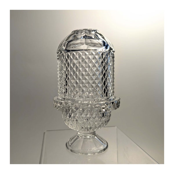 Vintage Viking Glass Diamond Point Fairy Light | Mid-Century Modern