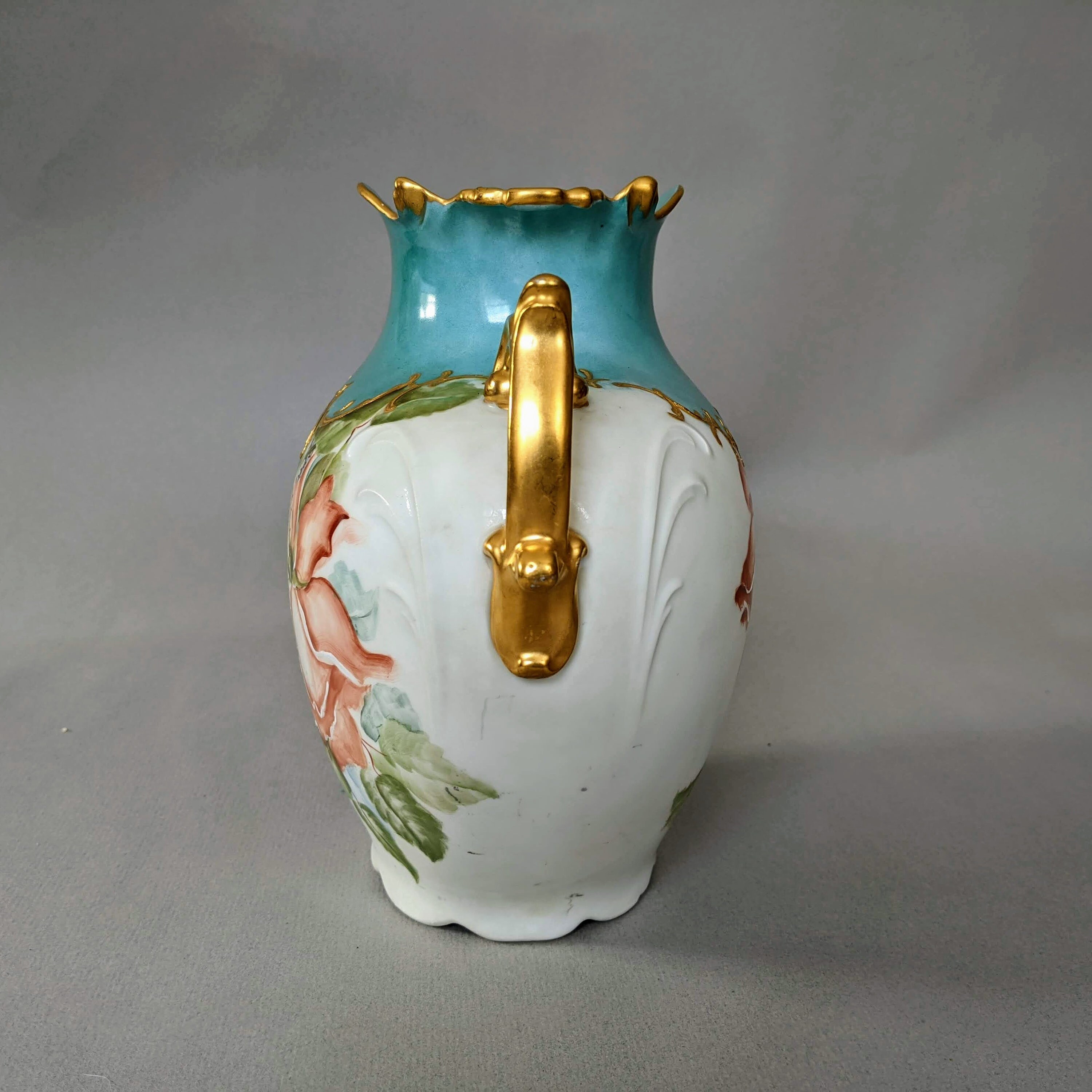 Antique LIMOGES VASE Jean Pouyat Mark Hand Painted Artist Etsy