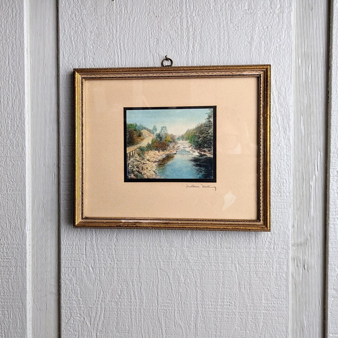 Wallace Nutting a Little River Hand Tinted Photograph, Small Size