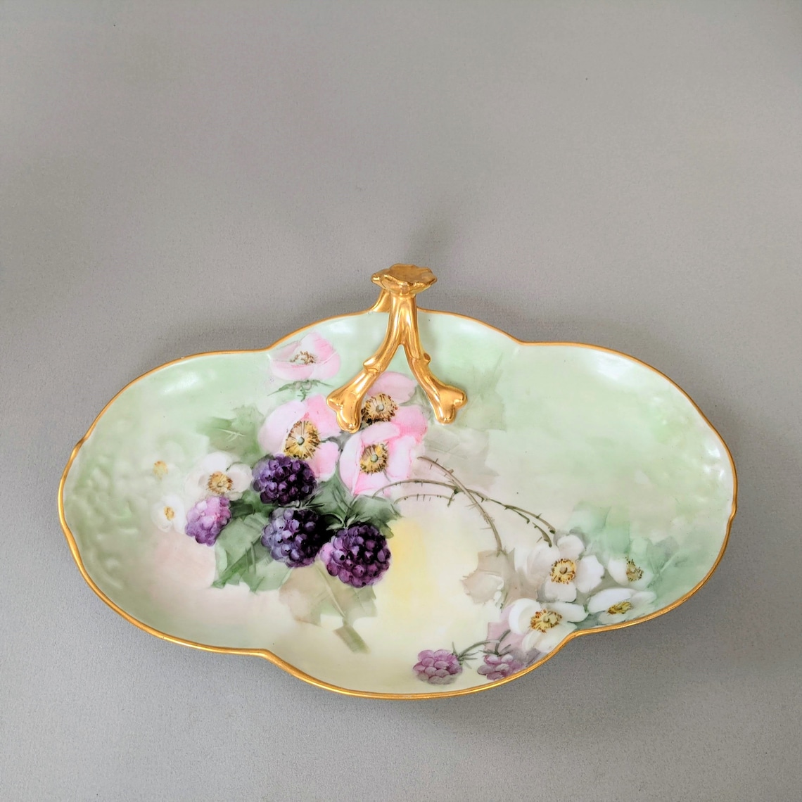 Antique LIMOGE Hand Painted Bon Bon Dish William Etsy