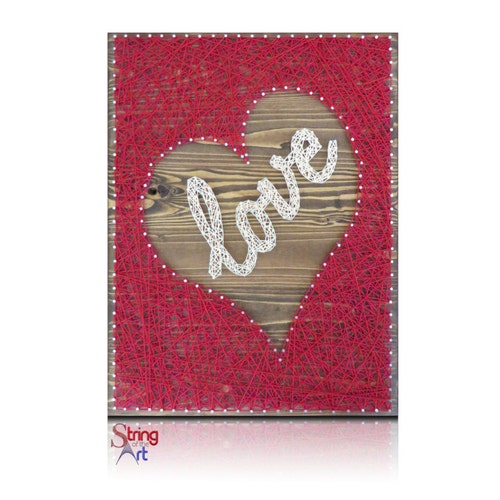 Love Heart String Art Kit DIY String Art Heart Decor Light - Etsy