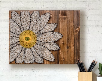 Daisy String Art - Made To Order, FINISHED and Ready To Be Hung!