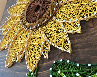 Sunflower String Art Kit | Crafts For Adults | Craft Kits | Sunflower Decor | Birthday Gift | Arts and Crafts | DIY Kit | Christmas Gift